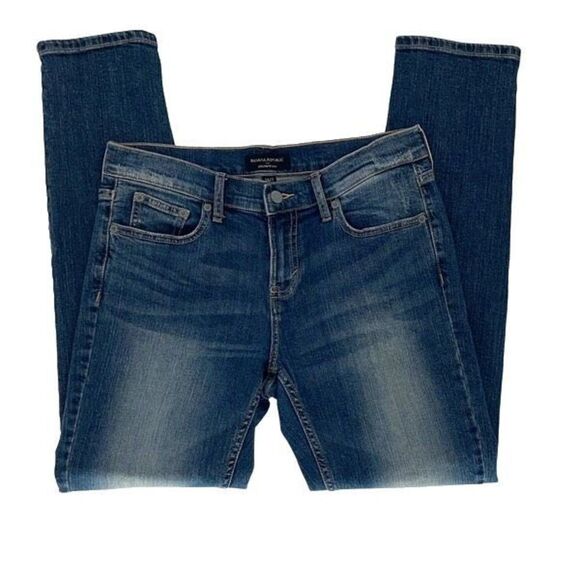 Banana Republic Women's Girlfriend Mid-Rise Straight Leg Jeans Blue Size 26/2‎ - Picture 1 of 8